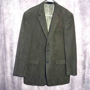 Andrew Fezza Baxter Brown Blazer SportsCoat Mens Size 44R Faux Suede Soft